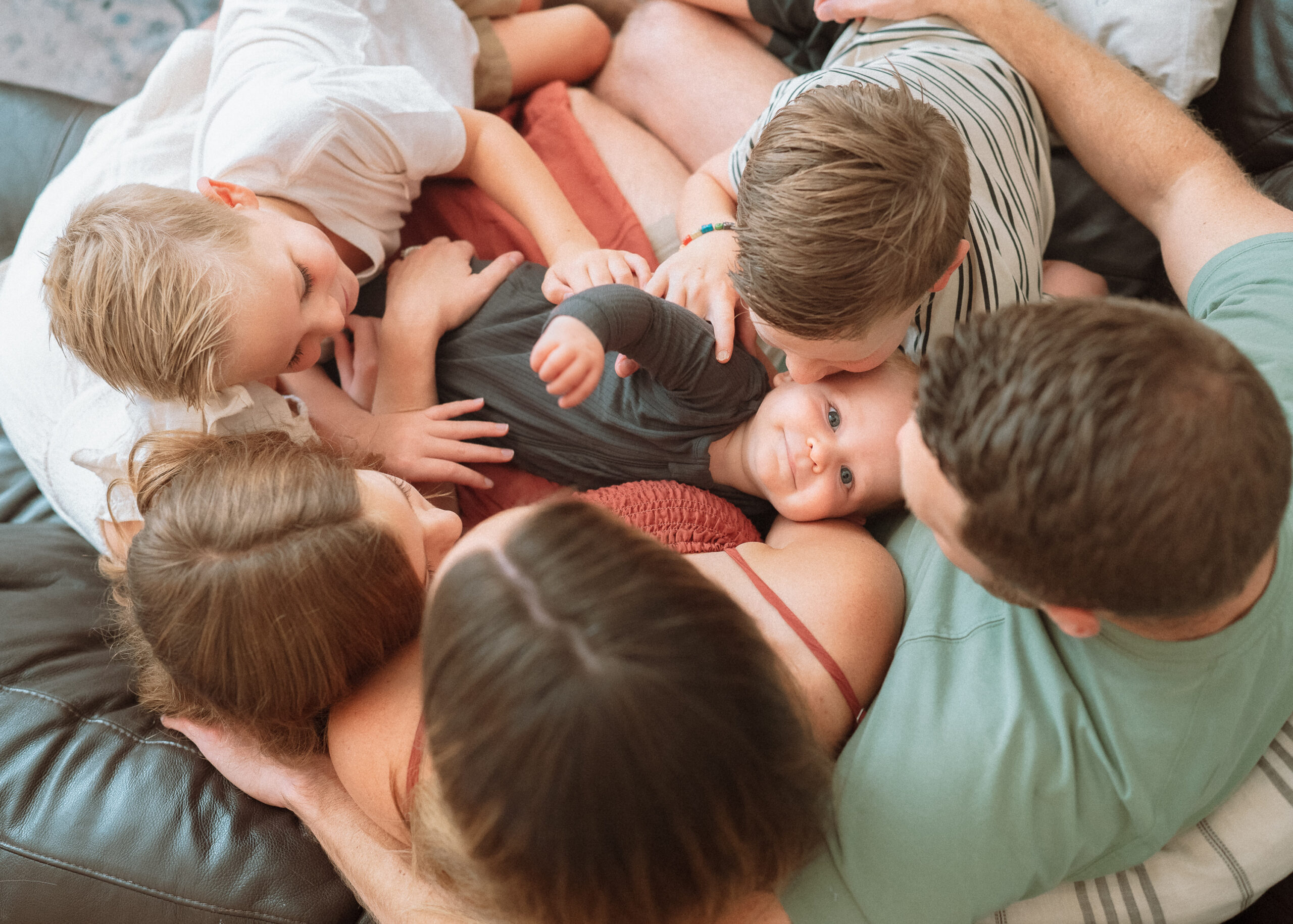 family together in oklahoma city in-home photography session