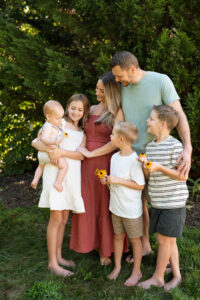 Family together at home in Edmond, Oklahoma in-home family photography session